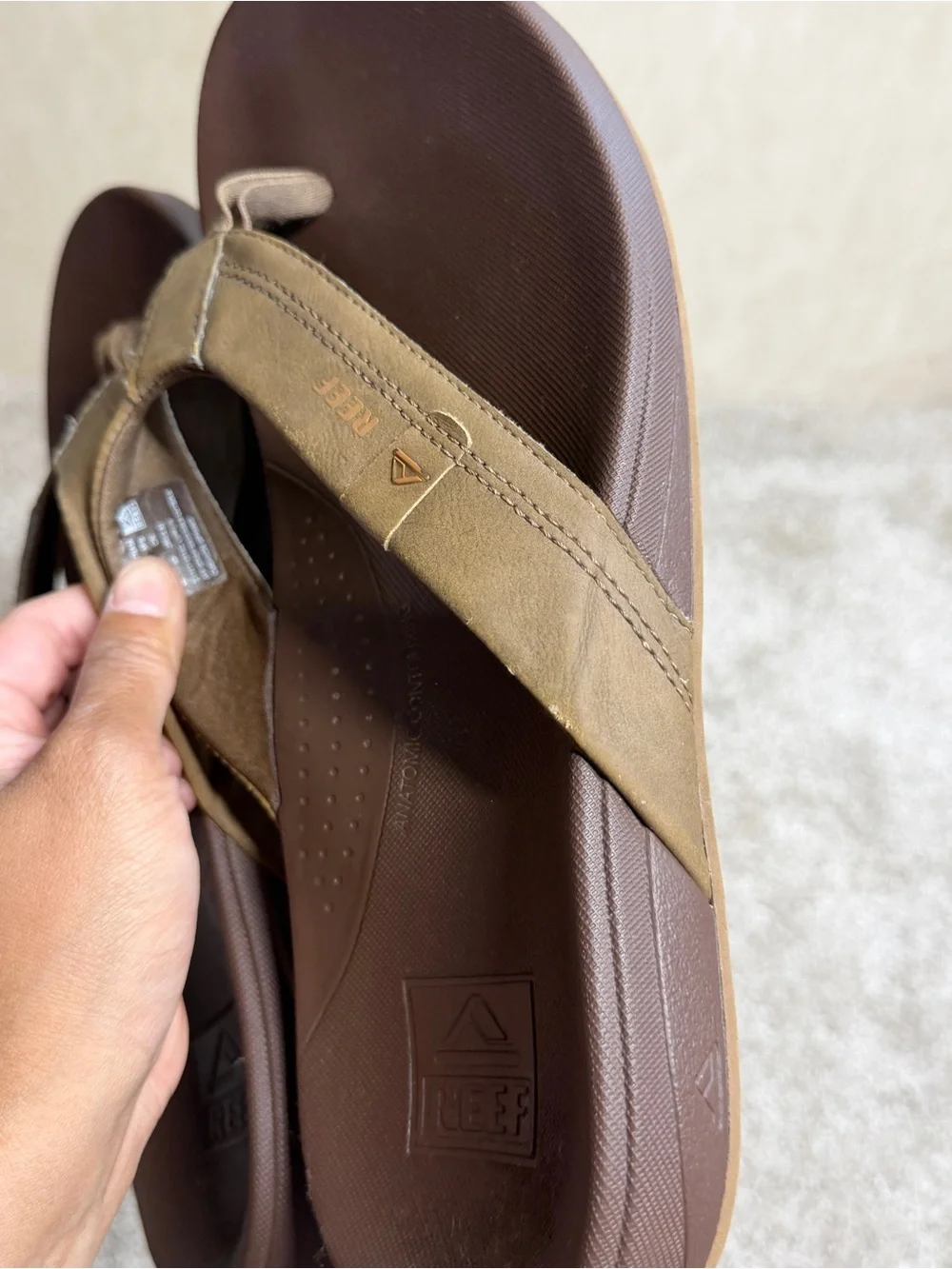 Reef Men’s Cushion Phantom 2.0 Sandals Flip Flop in Brown Tan 10